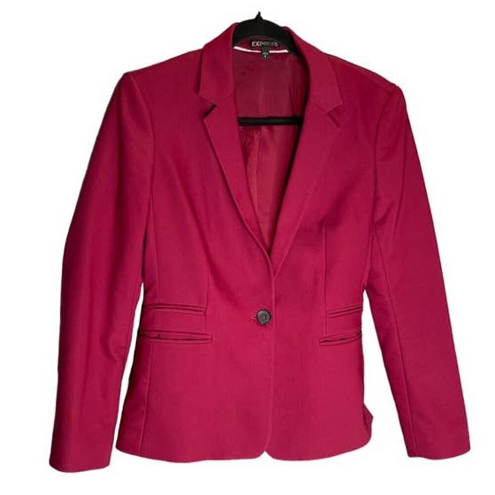 Express Women's Hot Pink Single-Button Blazer